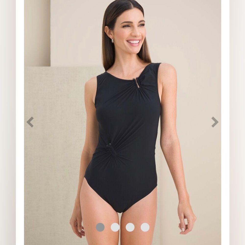 NWT Amoressa Miraclesuit U Turn Uhura Black Tummy Control Swimsuit Size 6